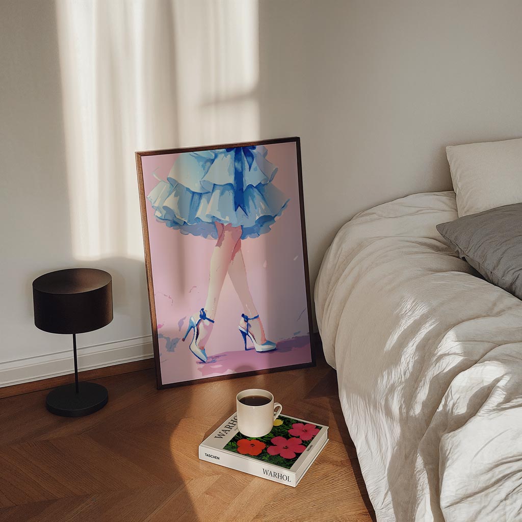 Betoverende Blauwe Jurk Poster-WallArtistic