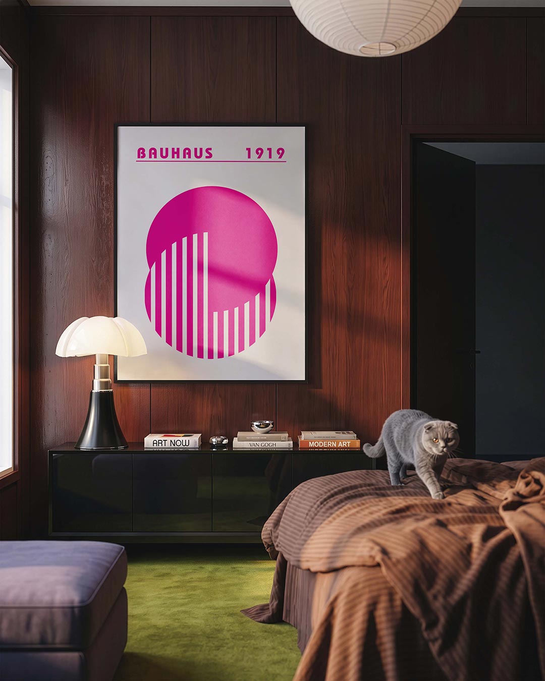 Cirkel en lijnen Poster