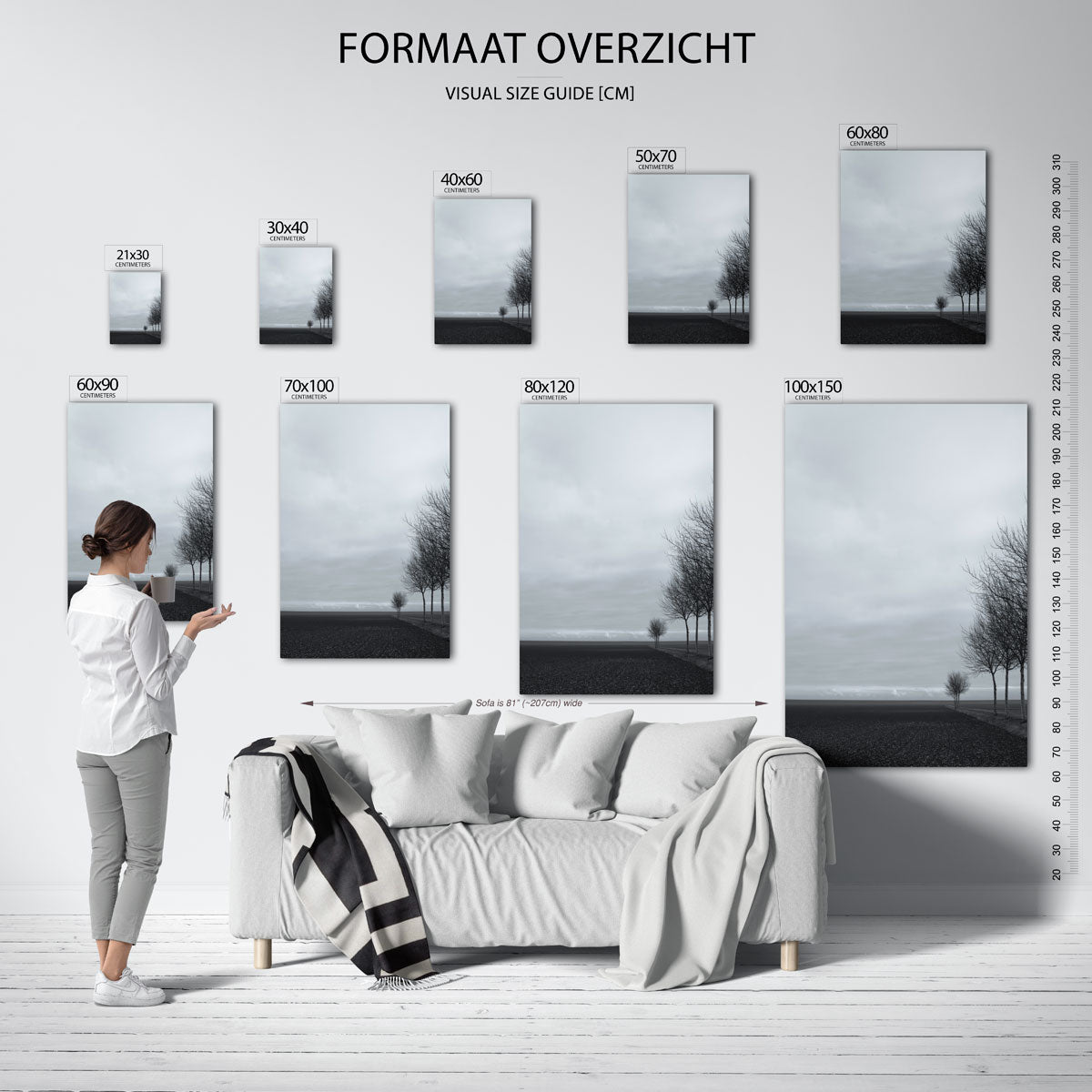 Landschap met bomen Poster