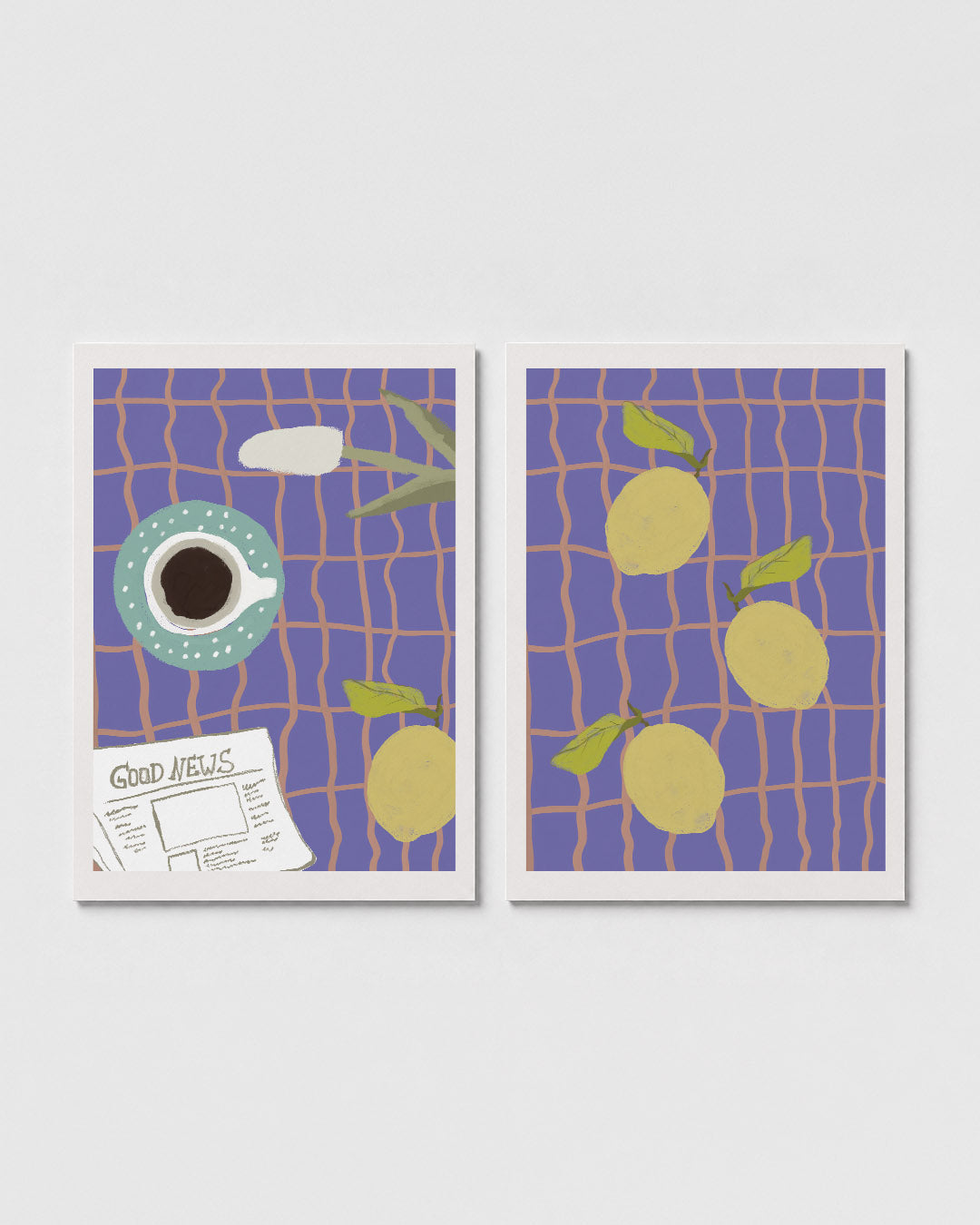 Kleurrijk ontbijt Posterset