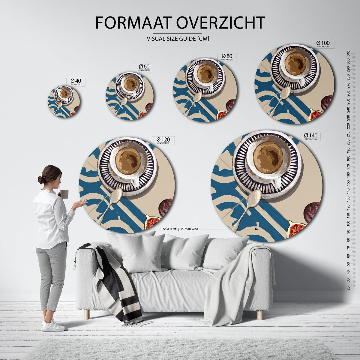 Koffiekop en vijg Muurcirkel