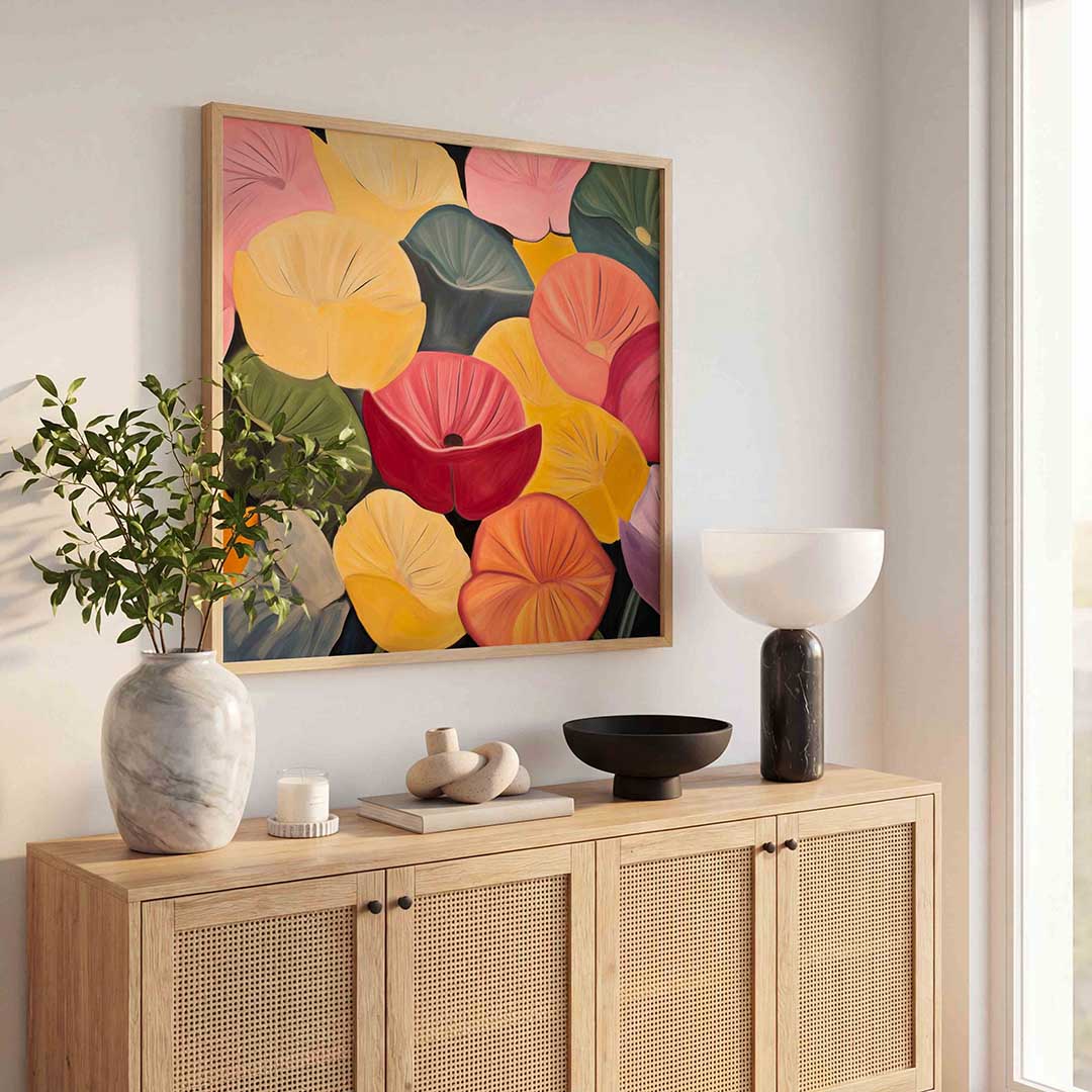 Bloemen in levendige kleuren Poster