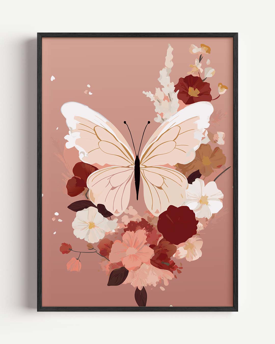 Dromerige Vlinderbloemenposter-WallArtistic
