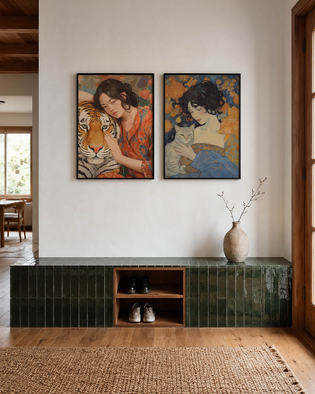Dier en mens harmonie Posterset