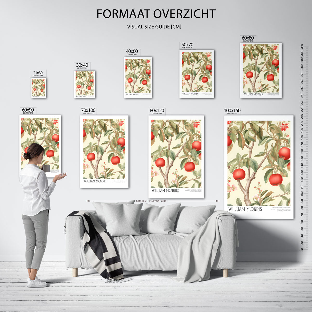 Appelboom en bloemen Poster
