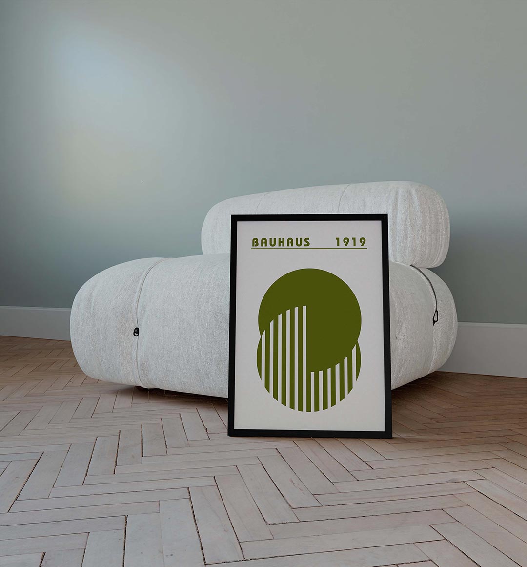 Cirkel en lijnen Poster