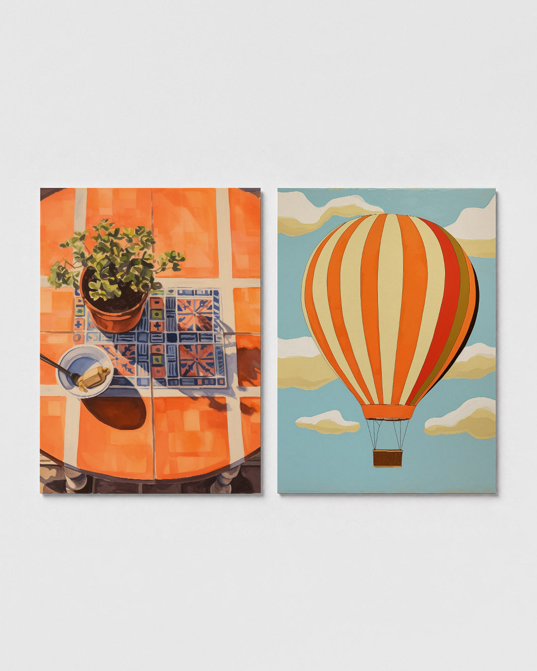 Tafelkleuren en schaduwen Posterset
