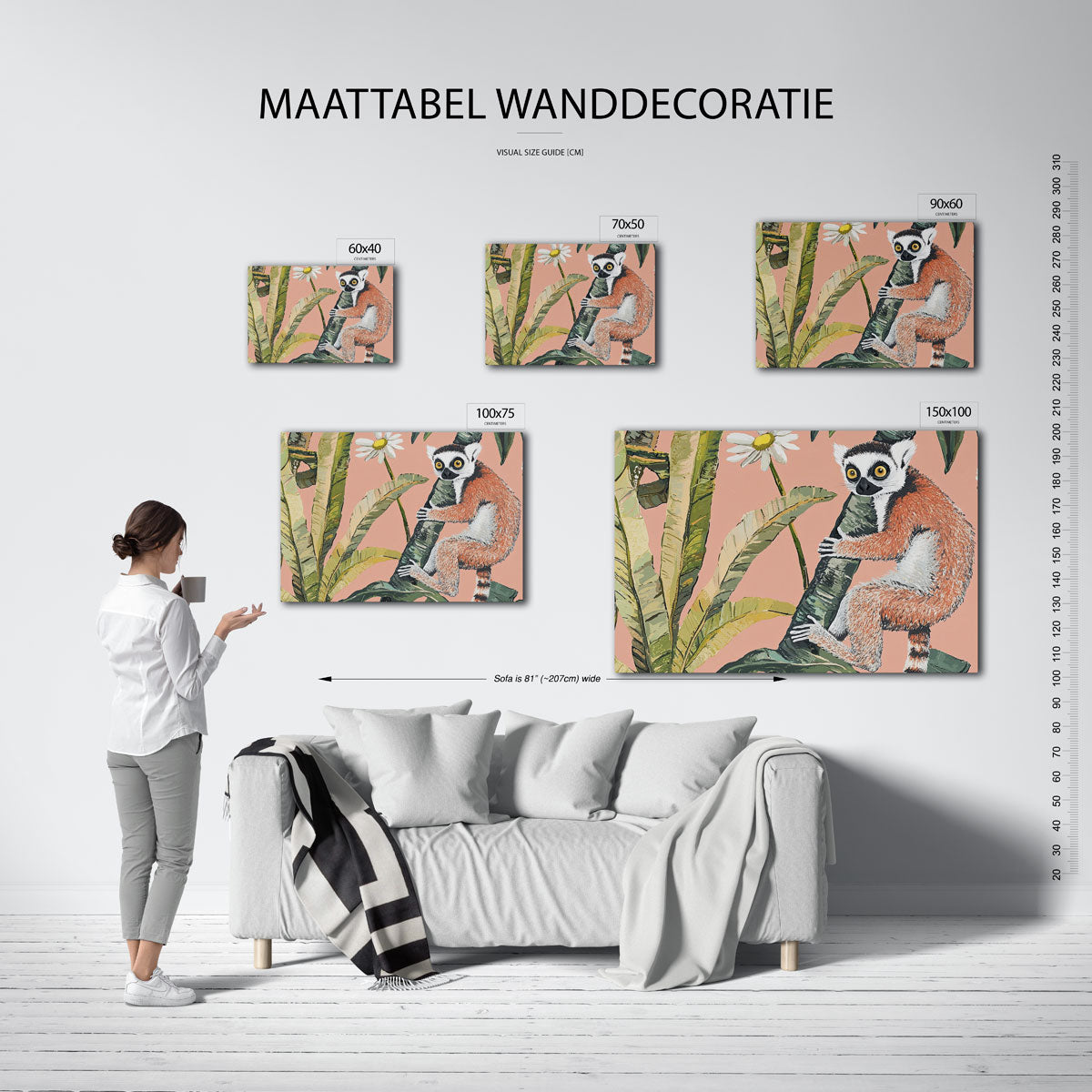 Dierlijke jungle illustratie Kunstwerk