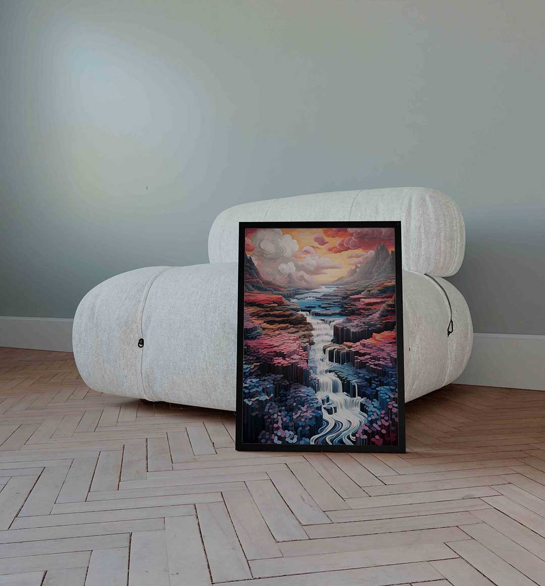 Abstracte landschap Poster
