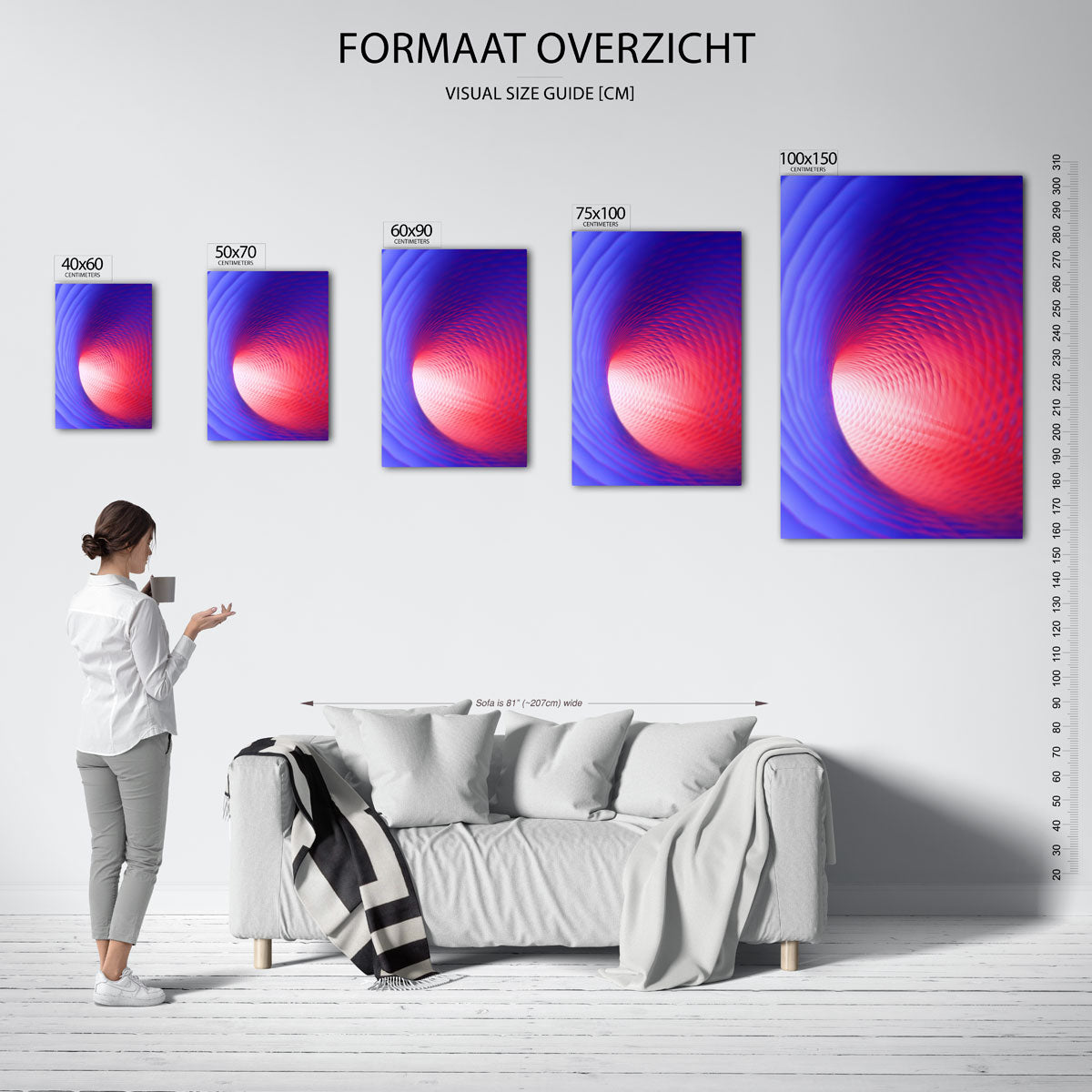 Dynamische kleurpatronen Kunstwerk