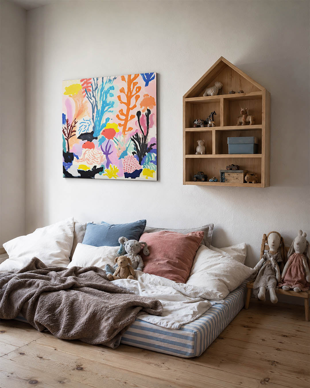Vrolijke kleurenexplosie Kunstwerk