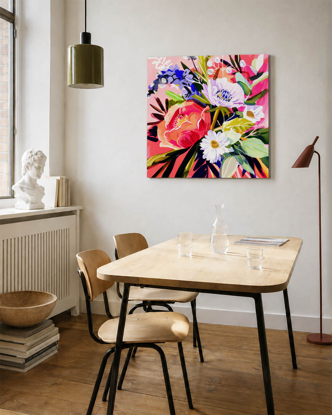 Bloemrijke kleurenexplosie Kunstwerk