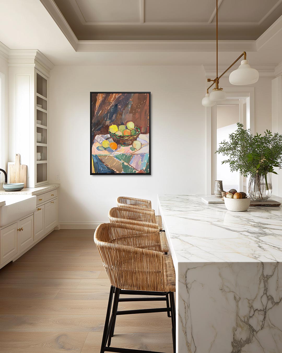 Fruit in mand Kunstwerk