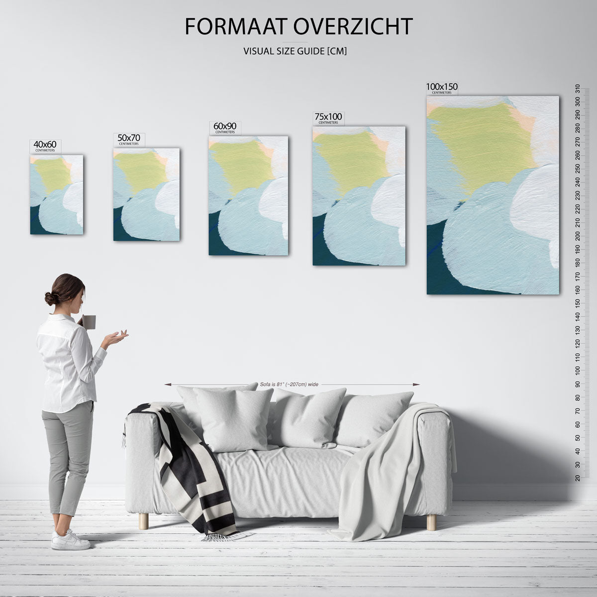 Kleurrijke vormen Kunstwerk