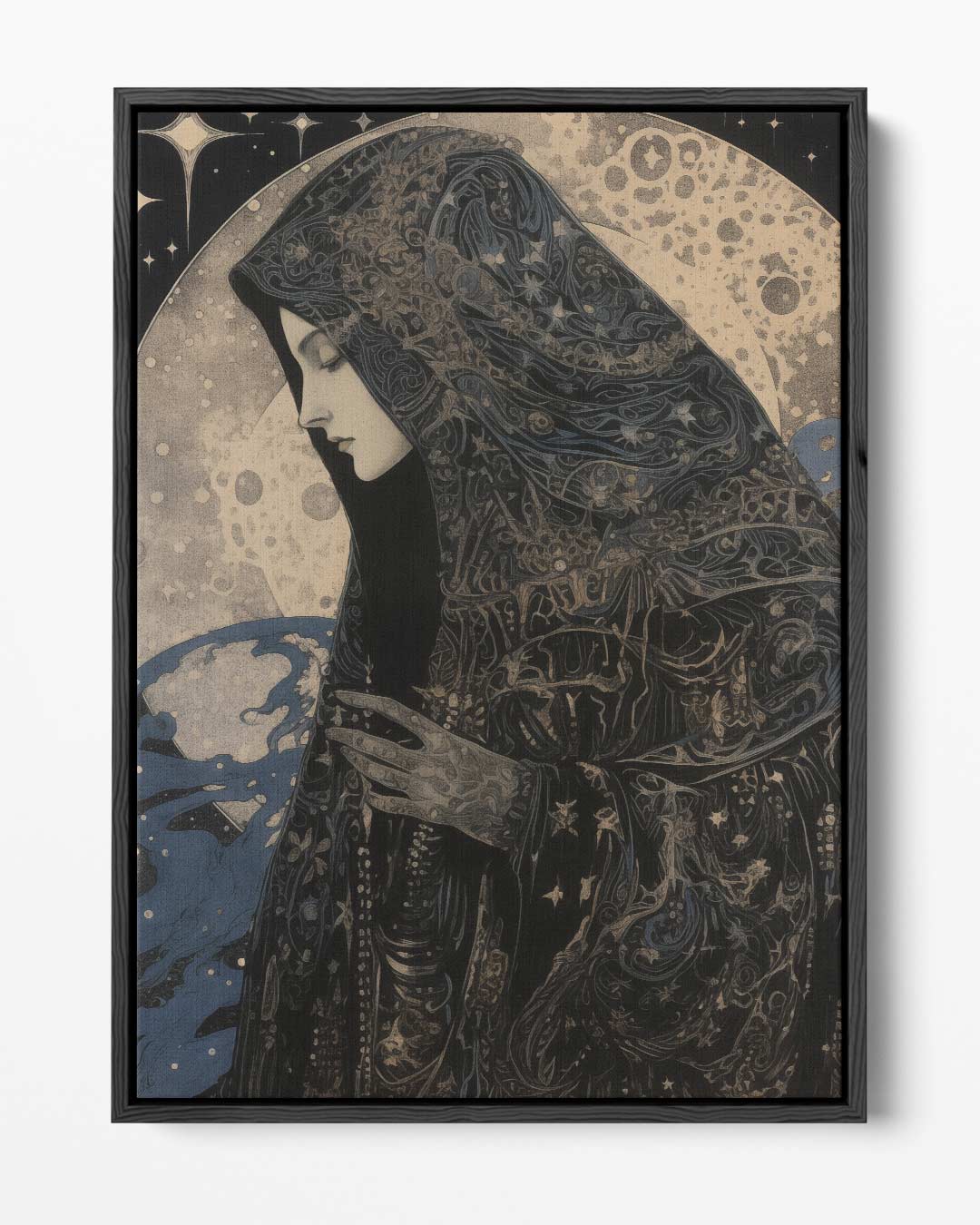 Mystieke Maanwacht Kunstwerk-canvas-dibond-plexiglas-wanddecoratie-WallArtistic