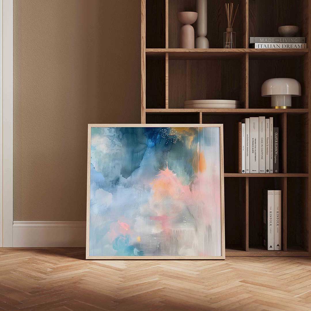Abstracte kleurenexplosie Poster