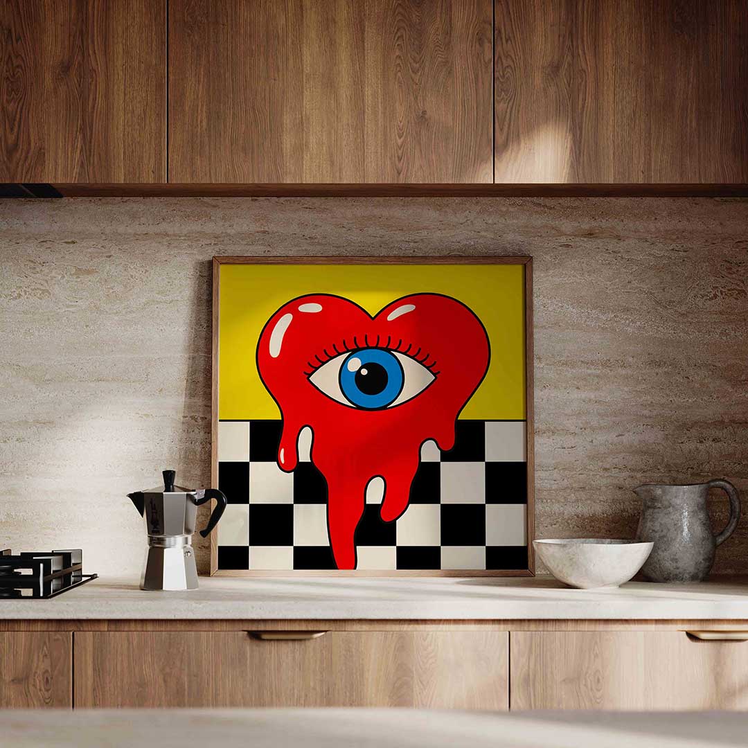 Smeltend hart met oog Poster