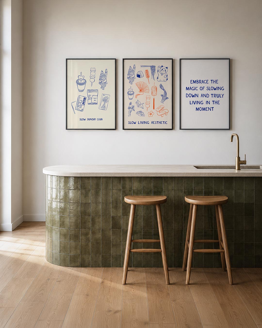 Snack illustraties Posterset