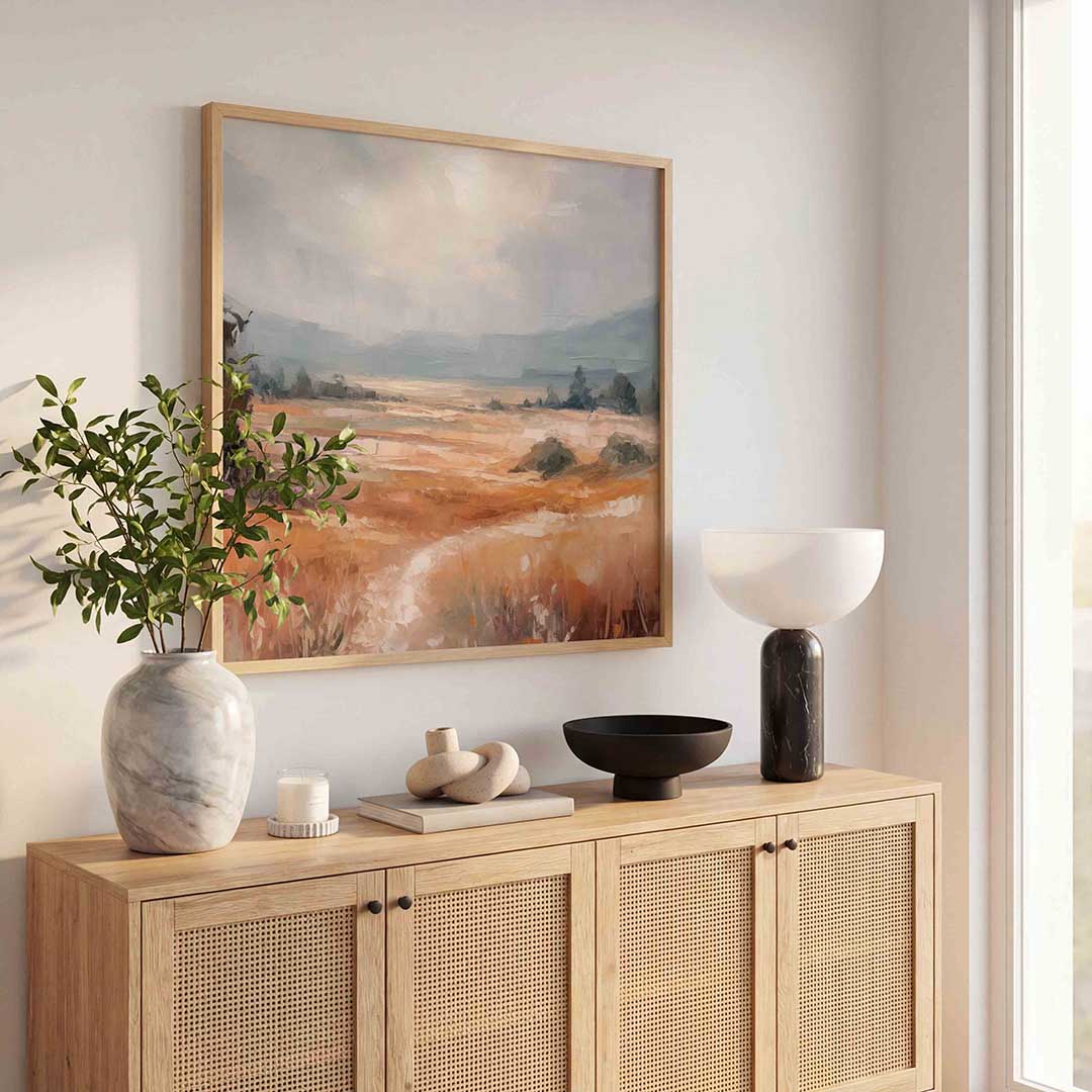 Landschap met heuvels Poster