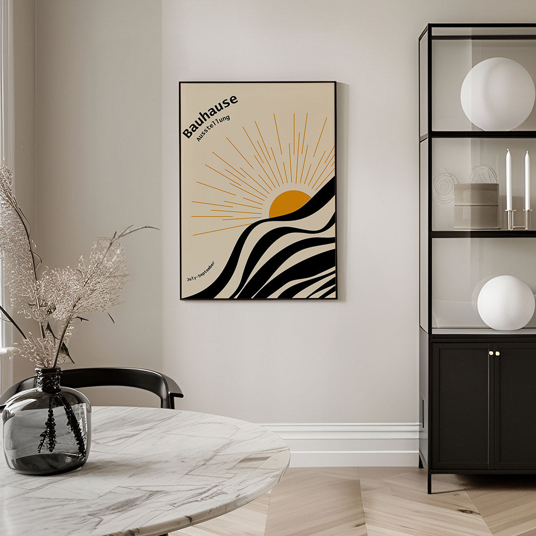Zon en lijnen Poster