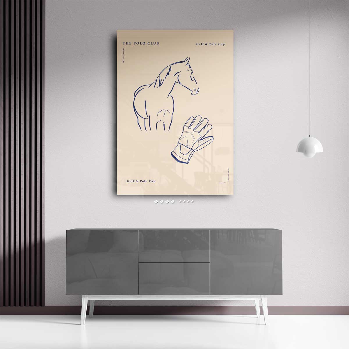 Elegante Paardenschets Kunstwerk-canvas-dibond-plexiglas-wanddecoratie-WallArtistic