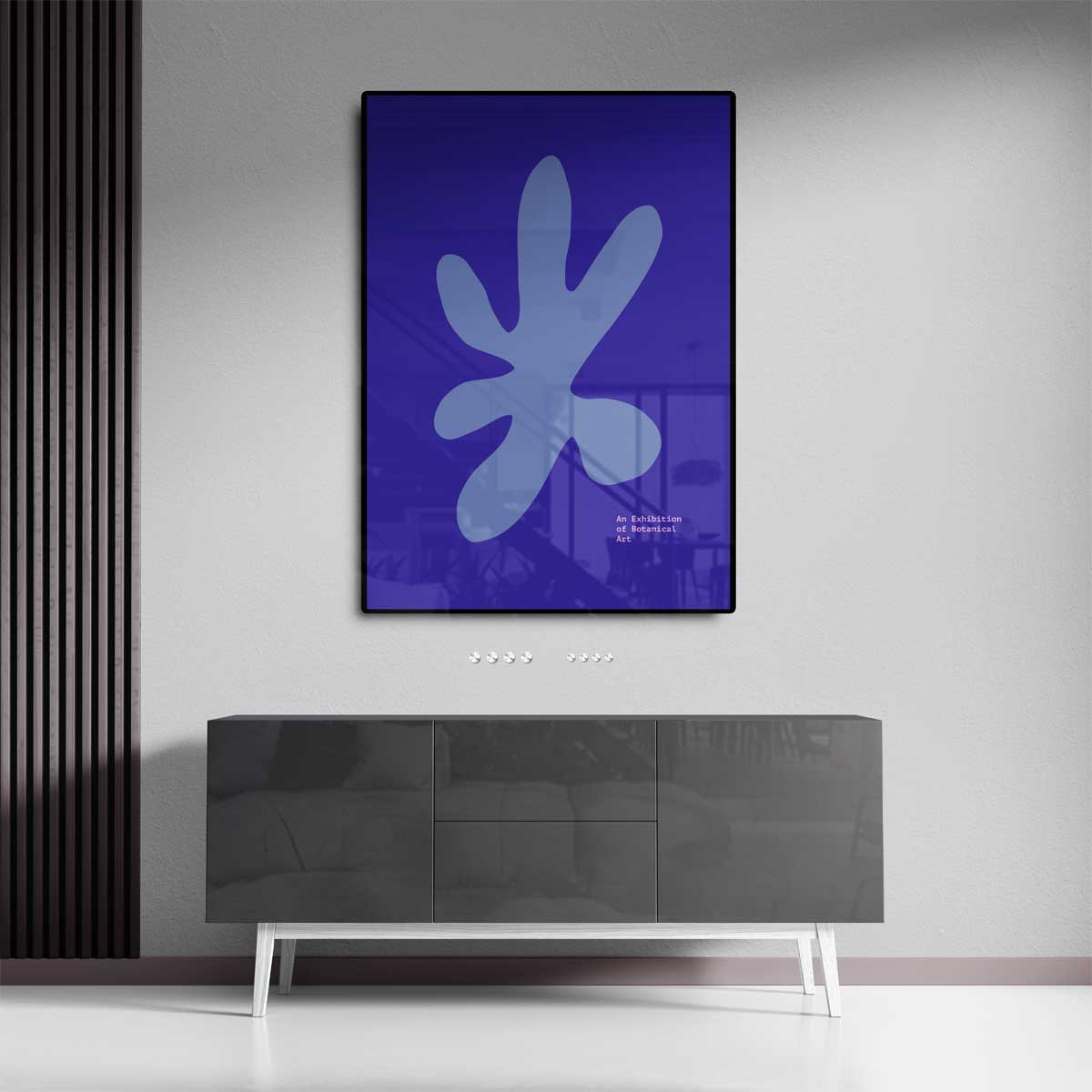 Botanisch Blauw Kunstwerk-canvas-dibond-plexiglas-wanddecoratie-WallArtistic