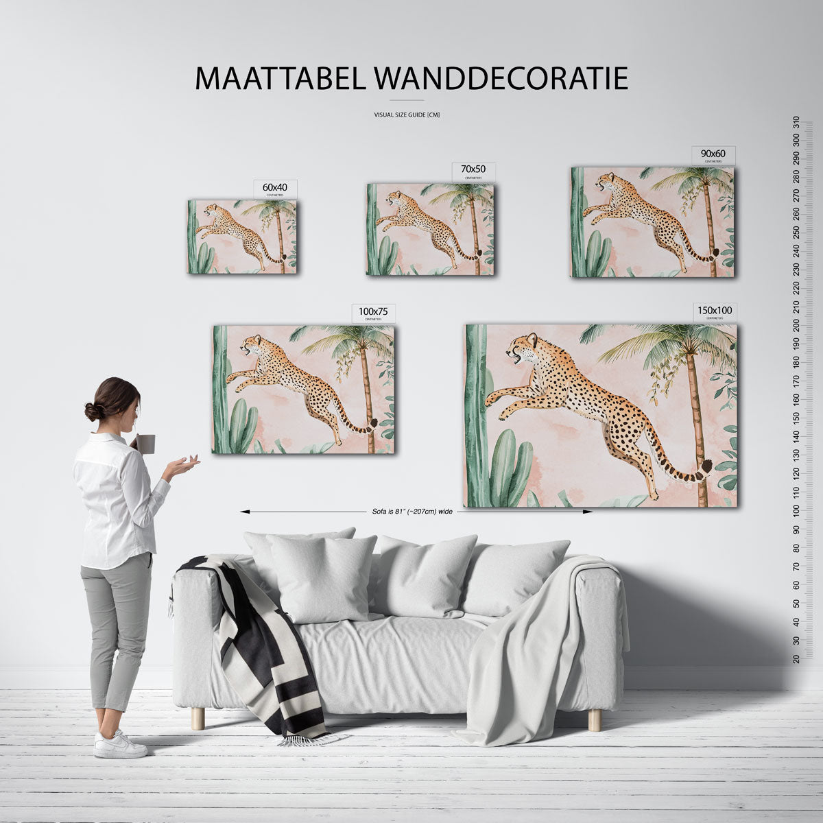 Springende luipaard Kunstwerk