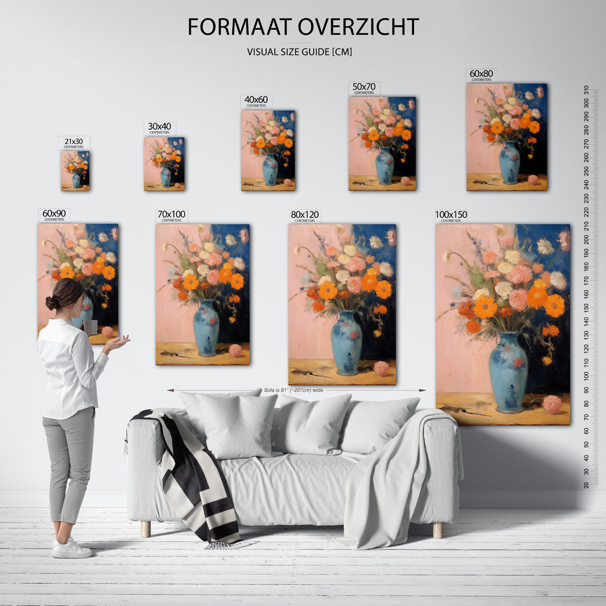 Bloemen in vaas Poster