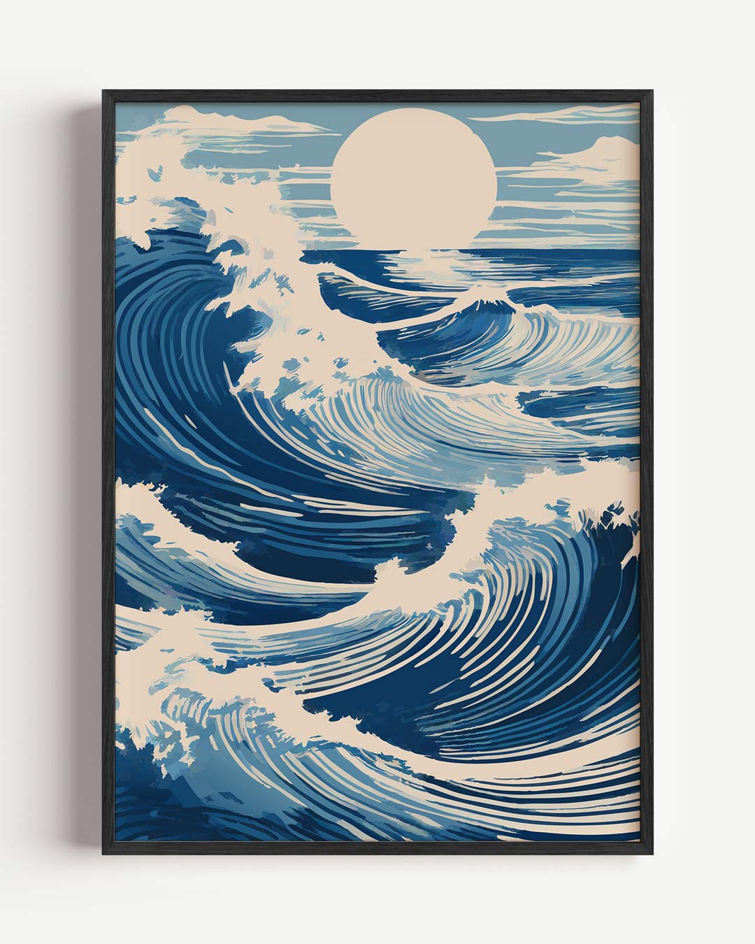 Kunstzinnige Oceaangolven Poster-WallArtistic