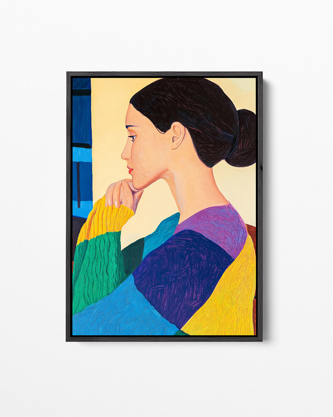 Kleurrijk portret Kunstwerk