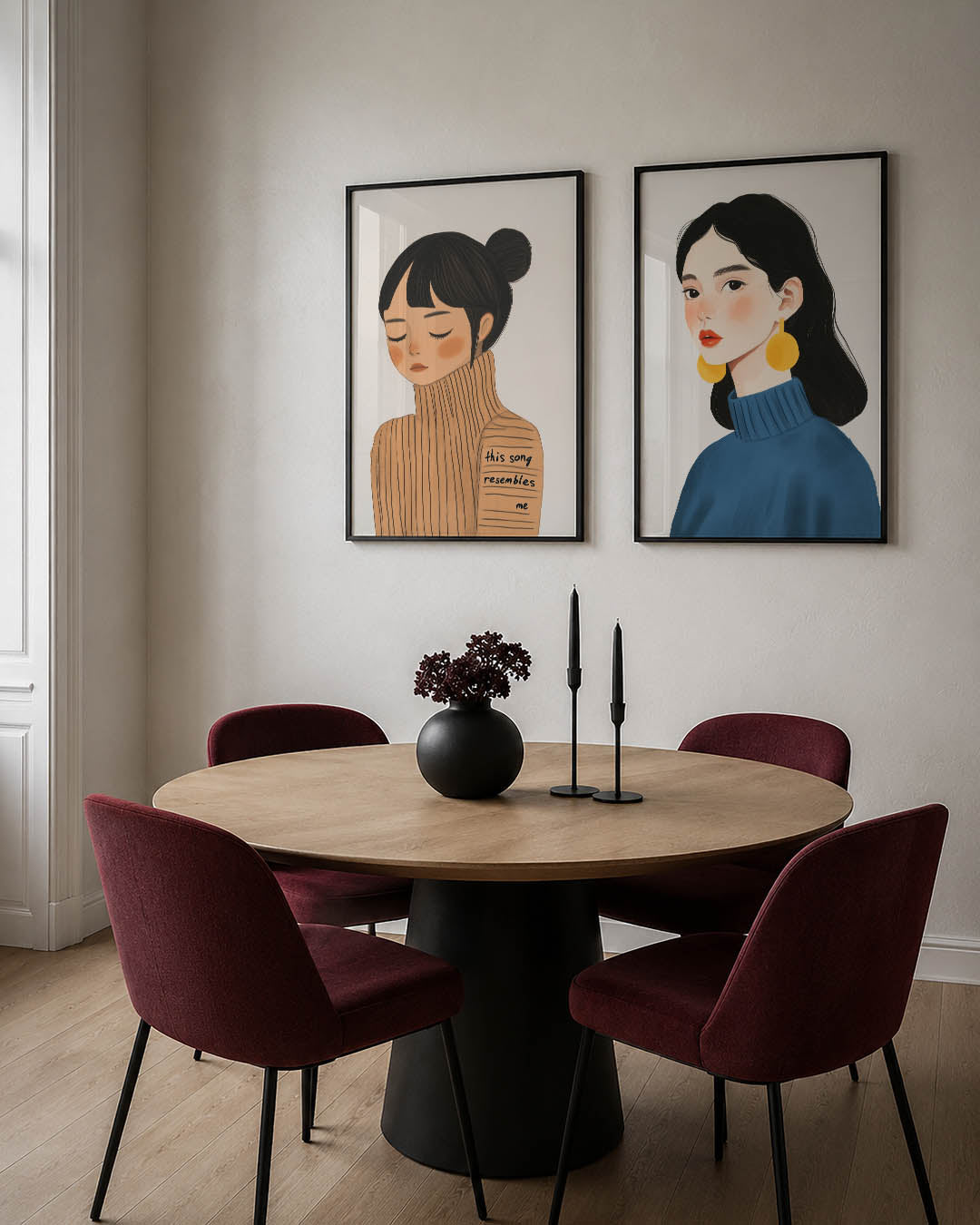 Zachte lijnenspel Posterset