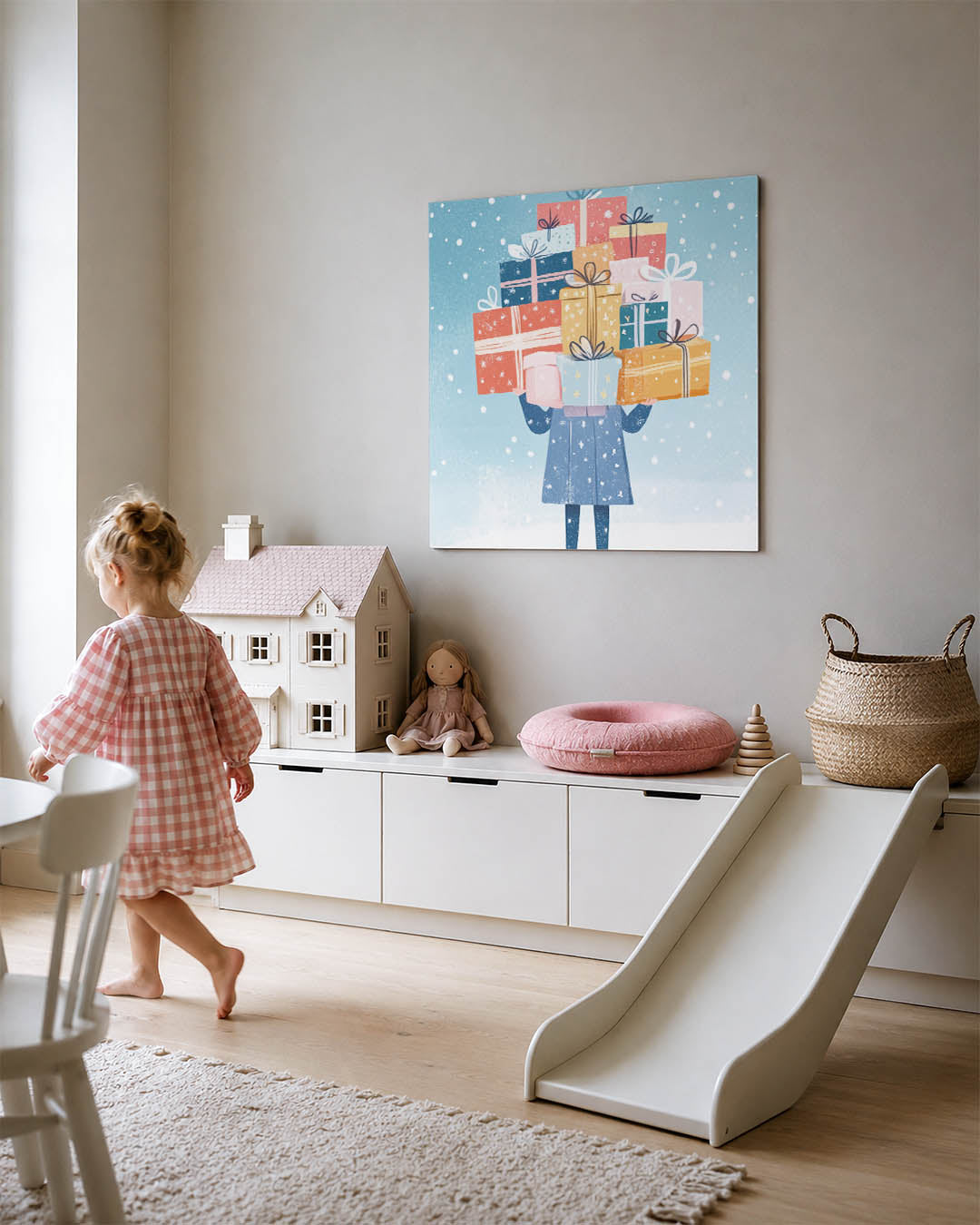 Speelse cadeau illustratie Kunstwerk