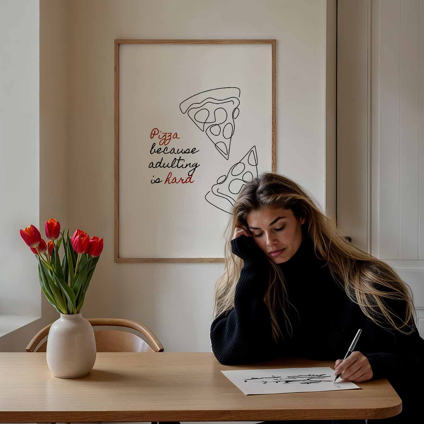 Pizza Liefde Poster-WallArtistic