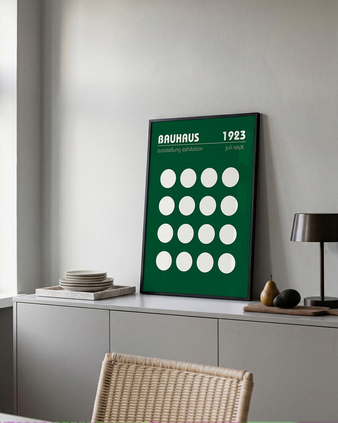 Cirkelpatroon en tekst Poster