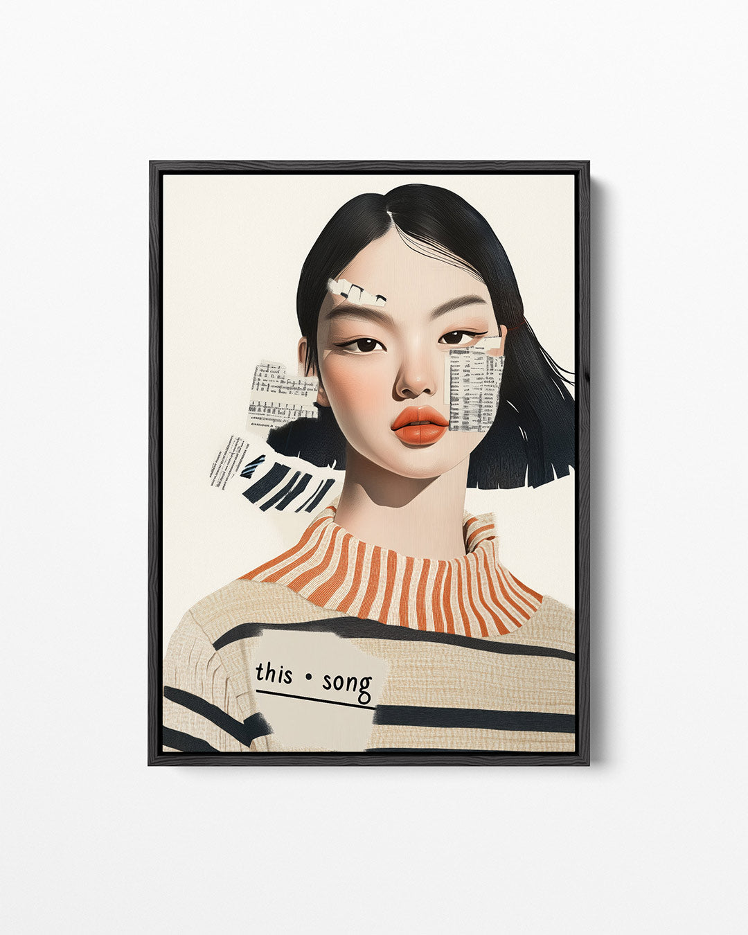 Vrouwelijk portret collage Kunstwerk
