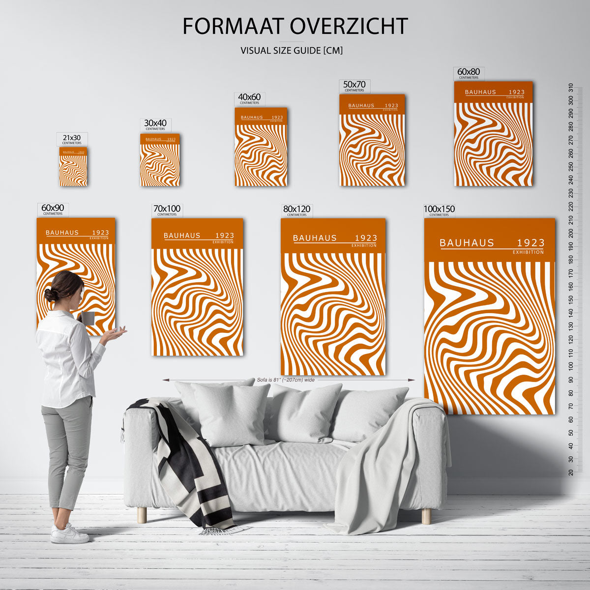 Golvend lijnenspel Poster