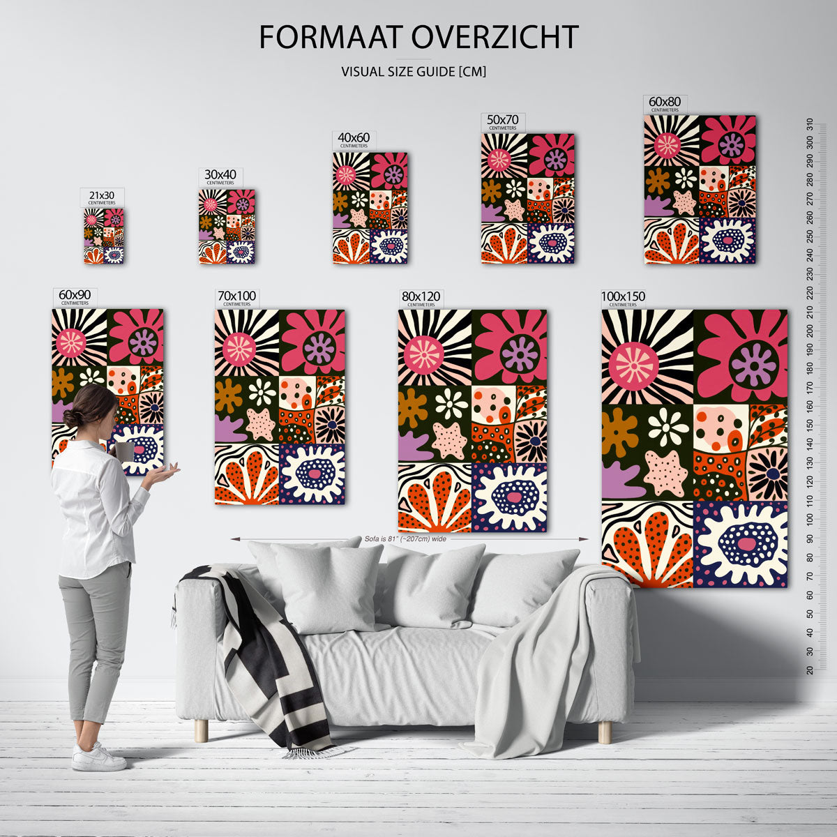 Bloemvormen en patronen Poster