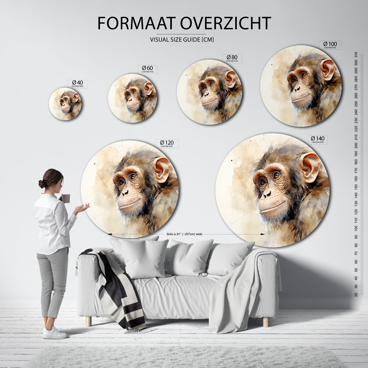 Chimpanzee Muurcirkel