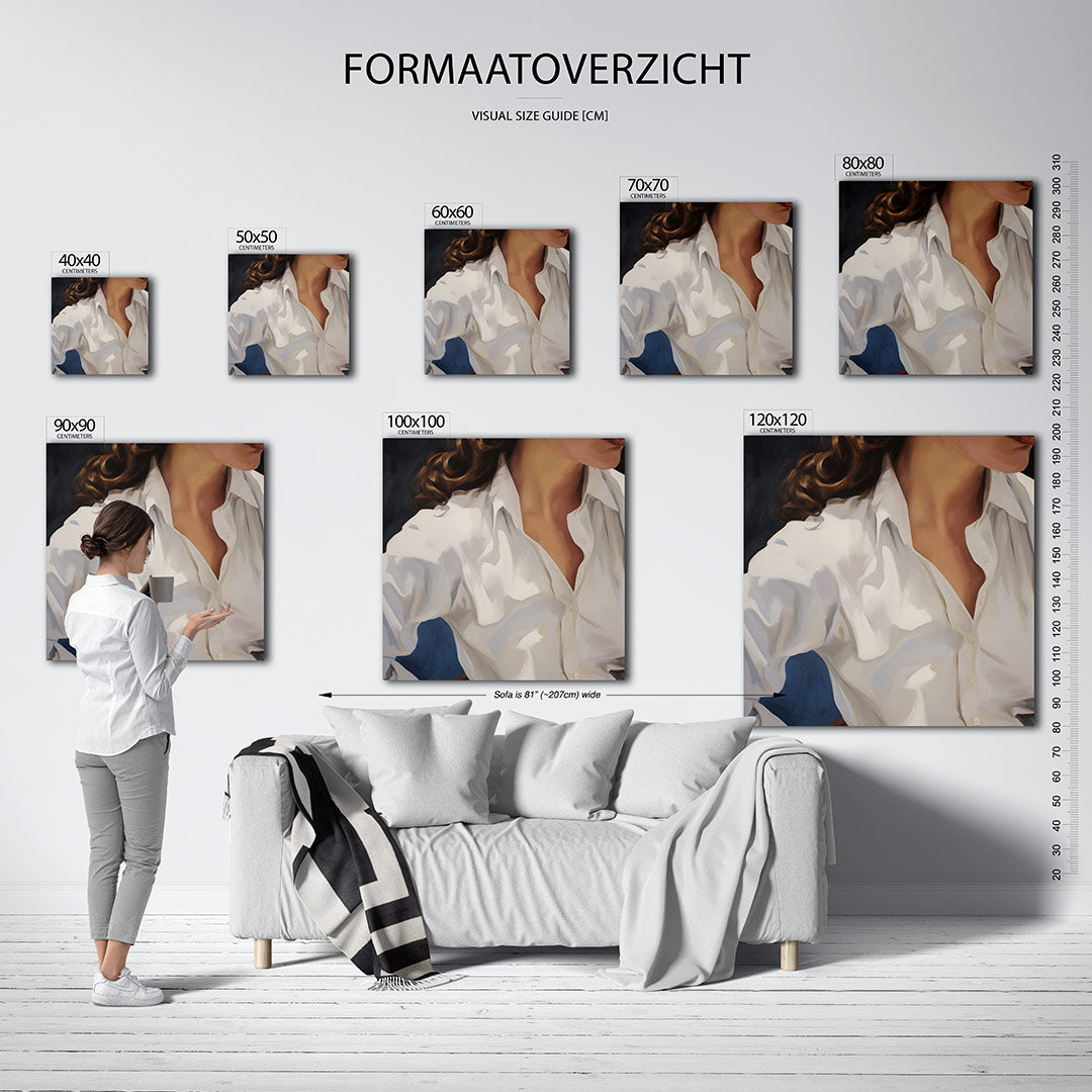 Elegante portretstudie Kunstwerk