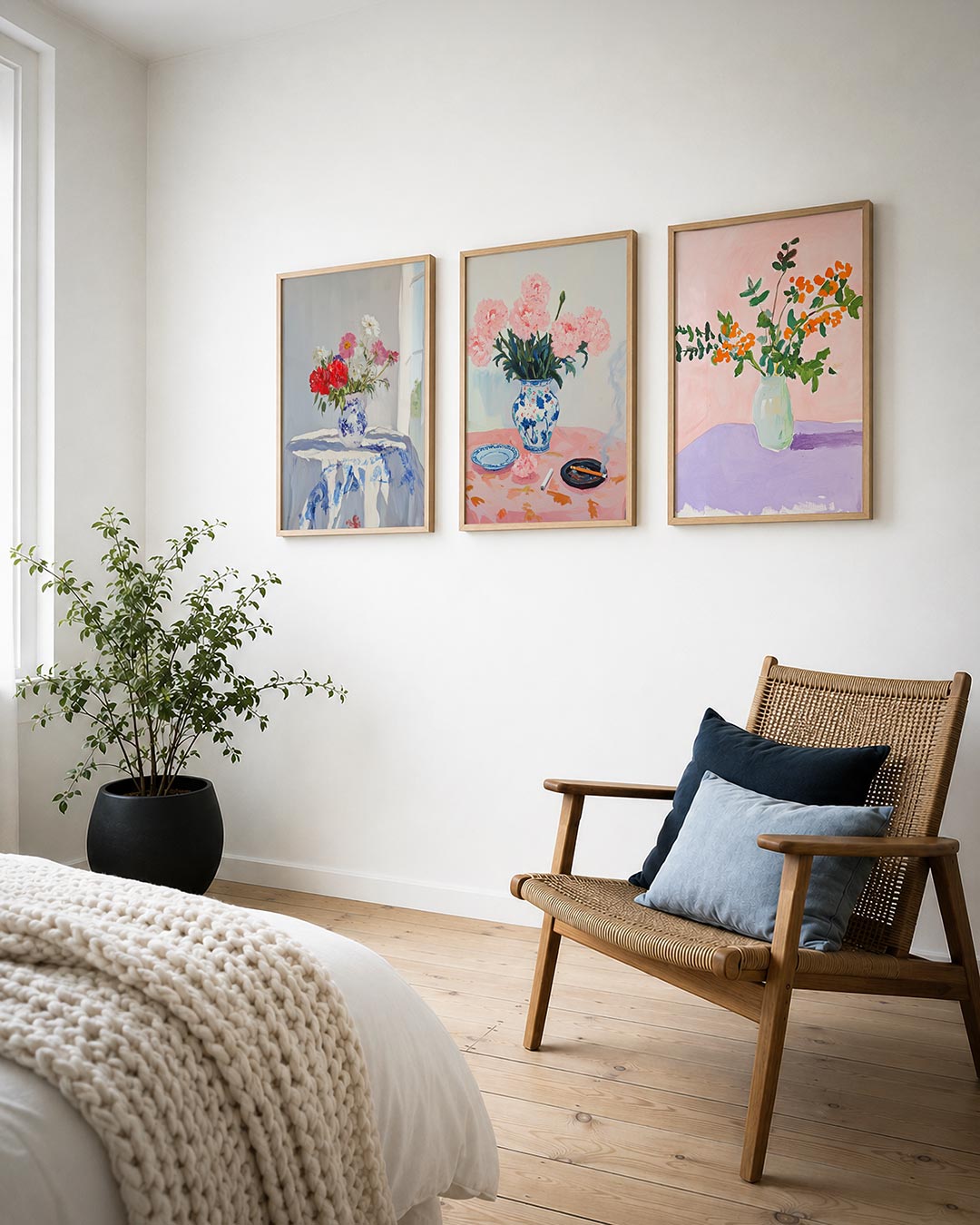 Tafel met bloemen Posterset