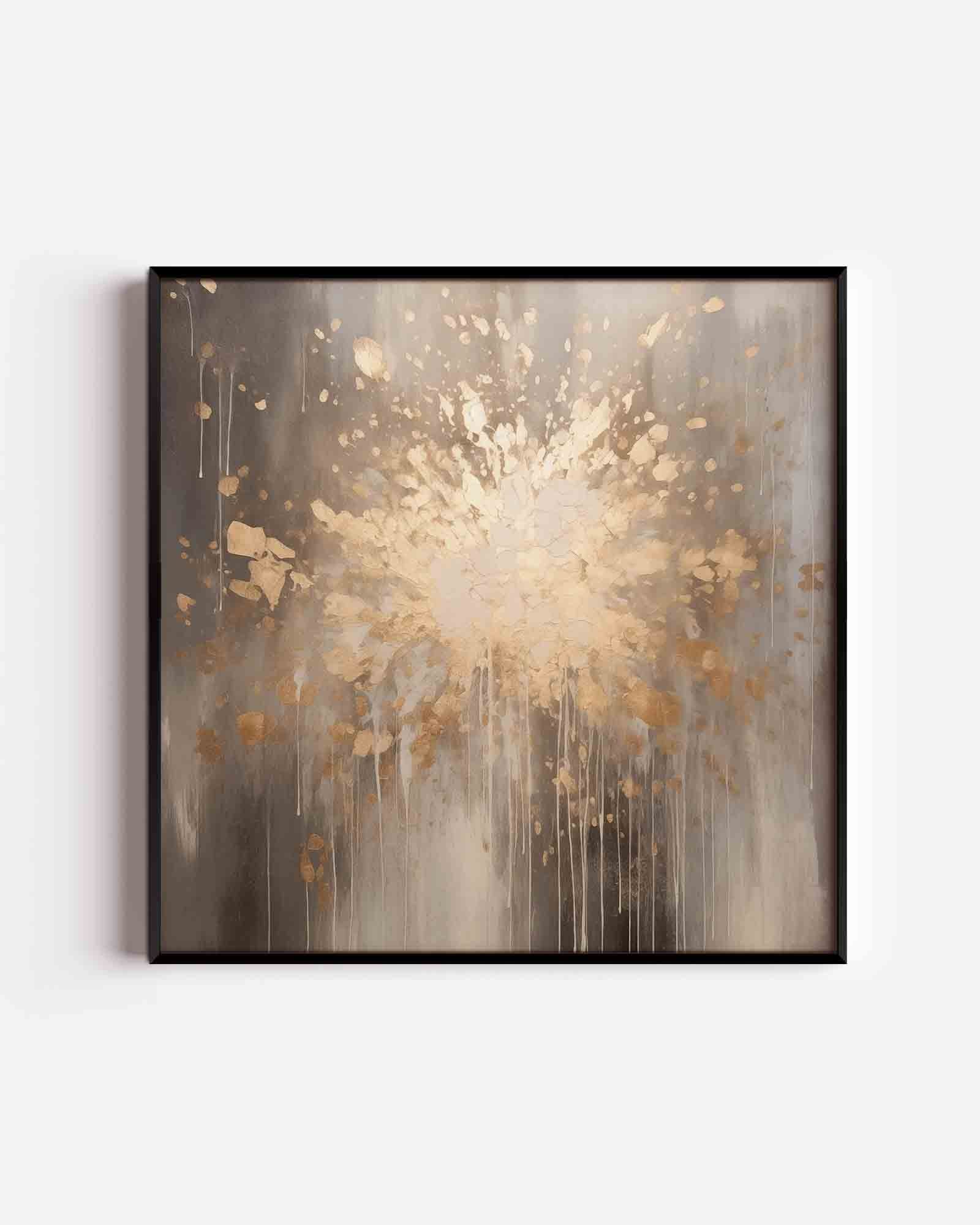 Explosieve gouden spatten Poster