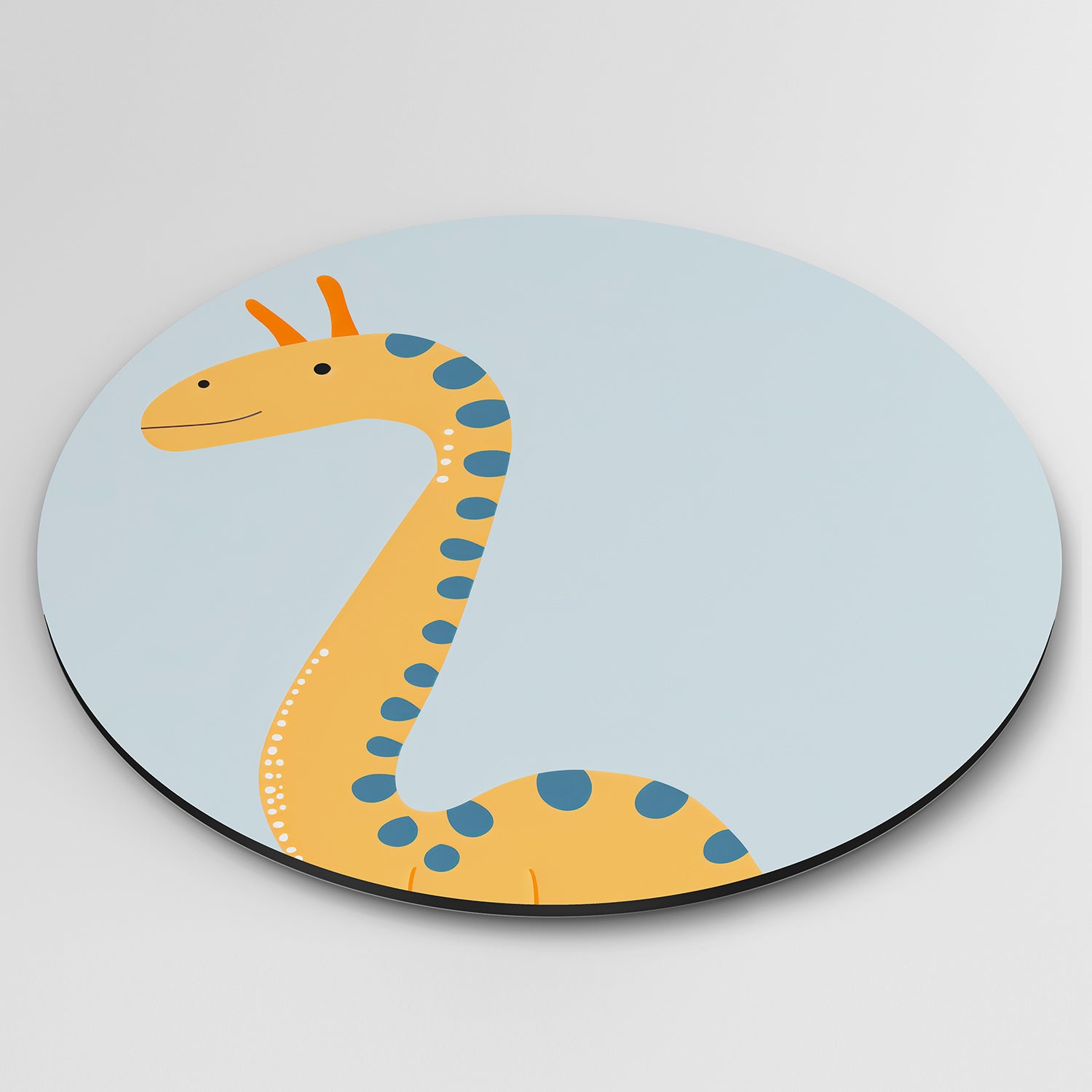 Oranje dinosaurus Muurcirkel