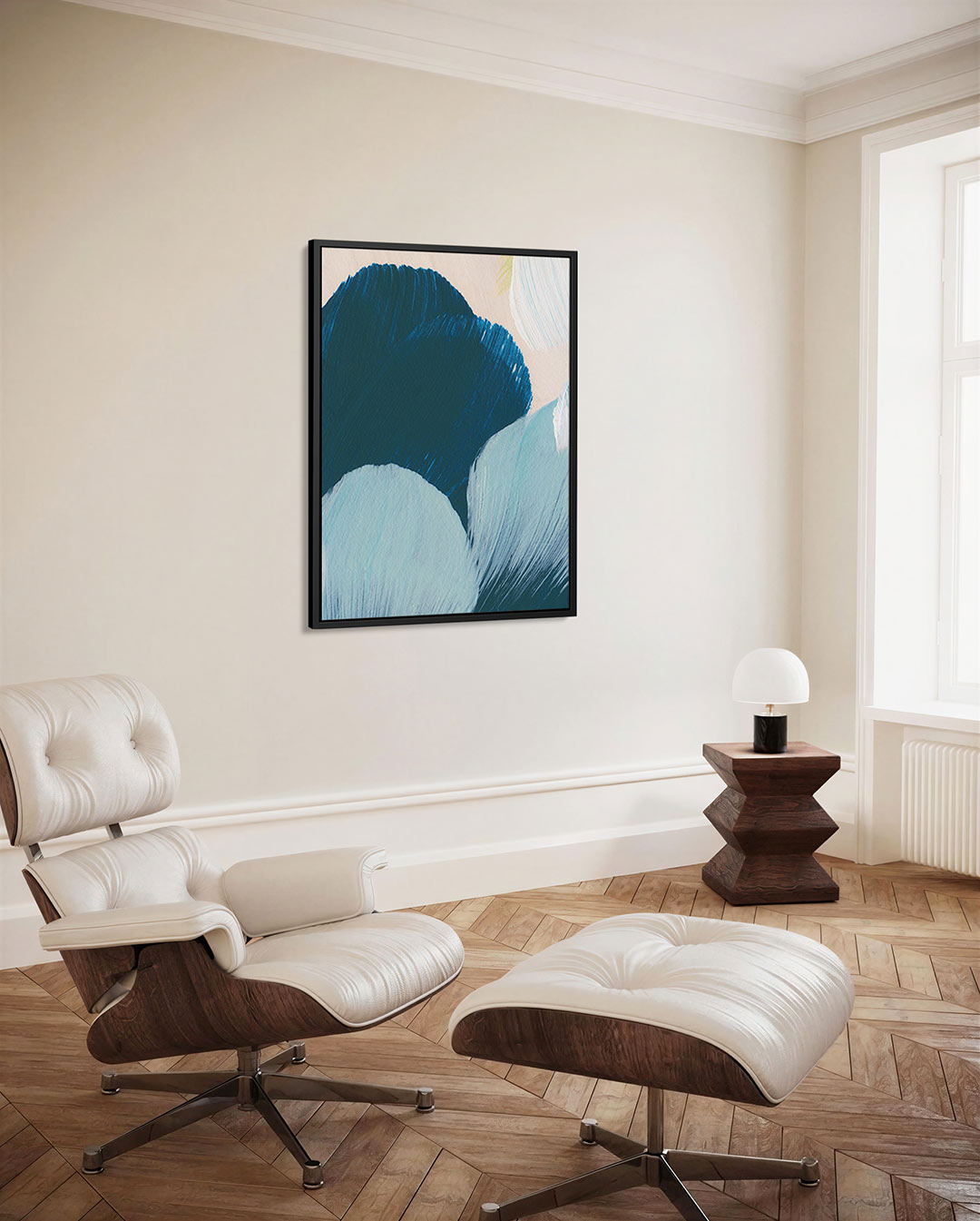 Vloeiende kleurencompositie Kunstwerk