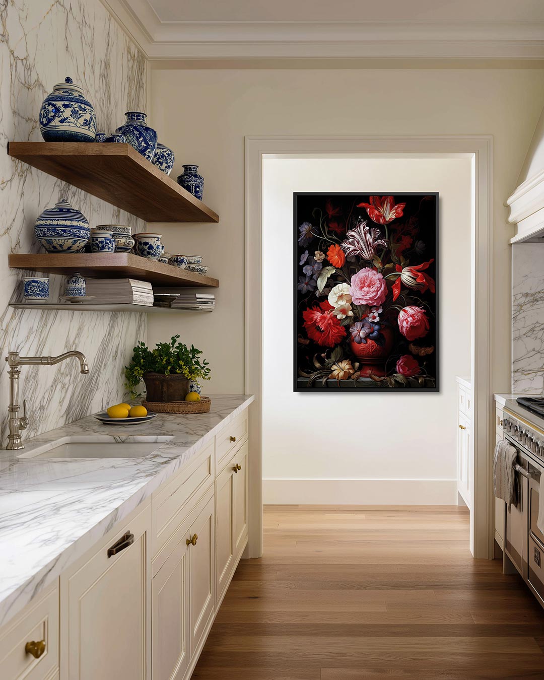 Bloemrijke compositie Kunstwerk