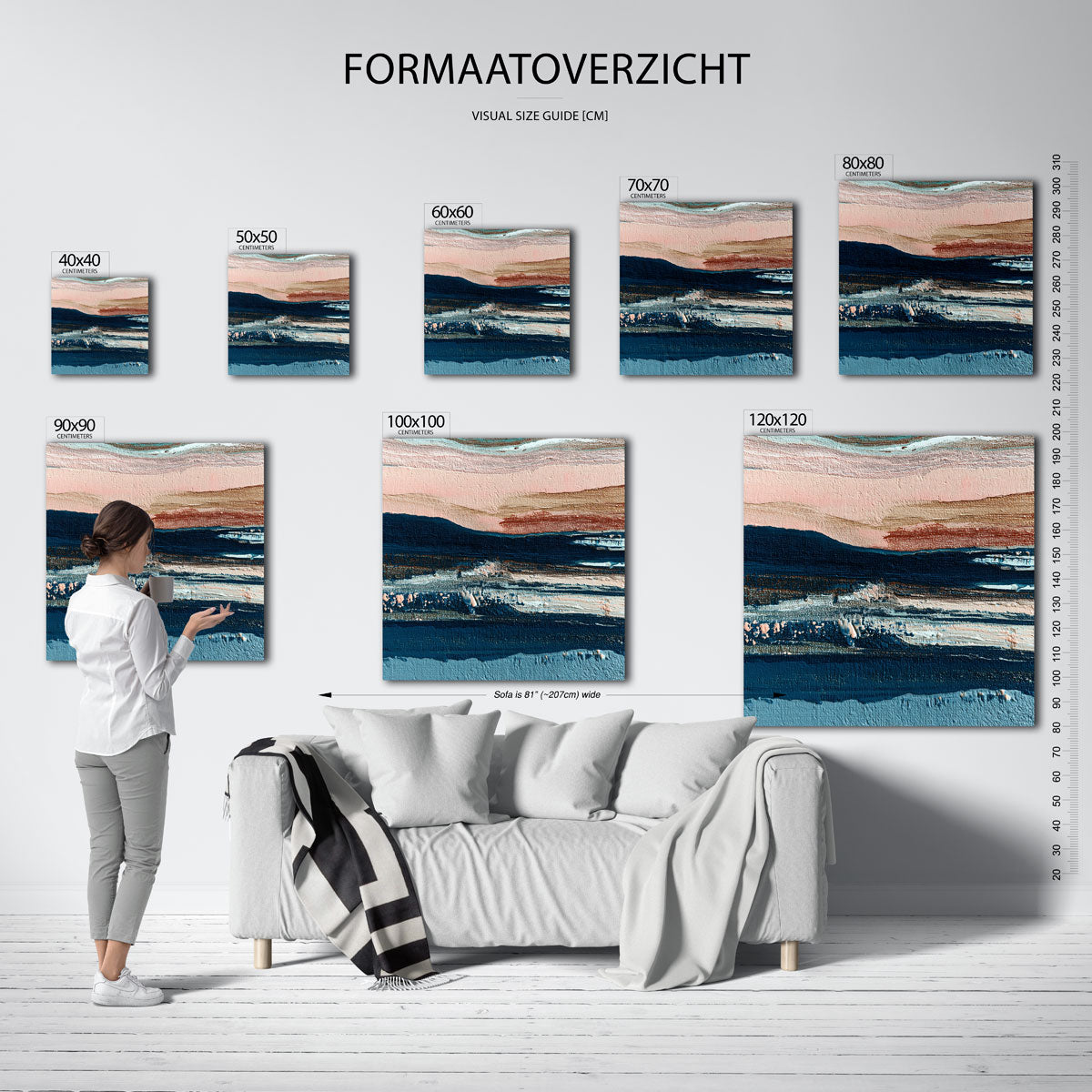Abstracte lagen Poster