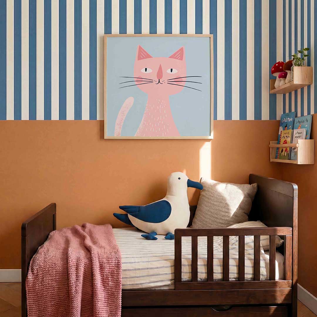 Roze kat Poster