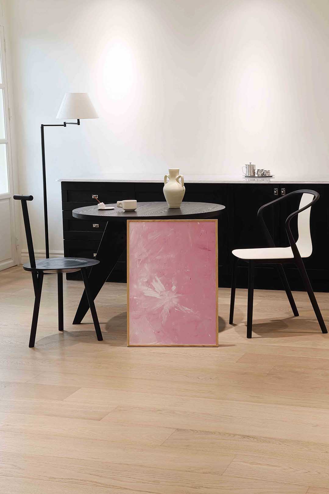 Roze abstracte Poster