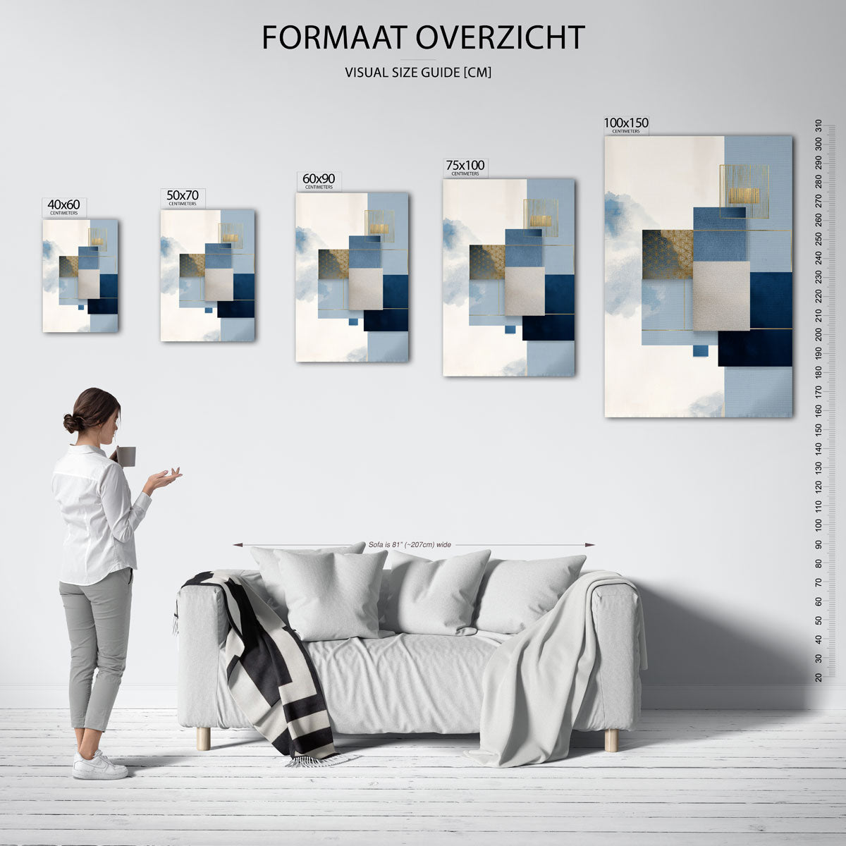 Geometrische compositie Kunstwerk