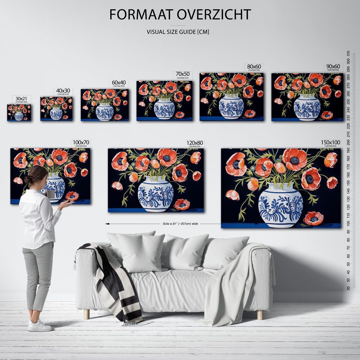 Bloemen in vaas Poster