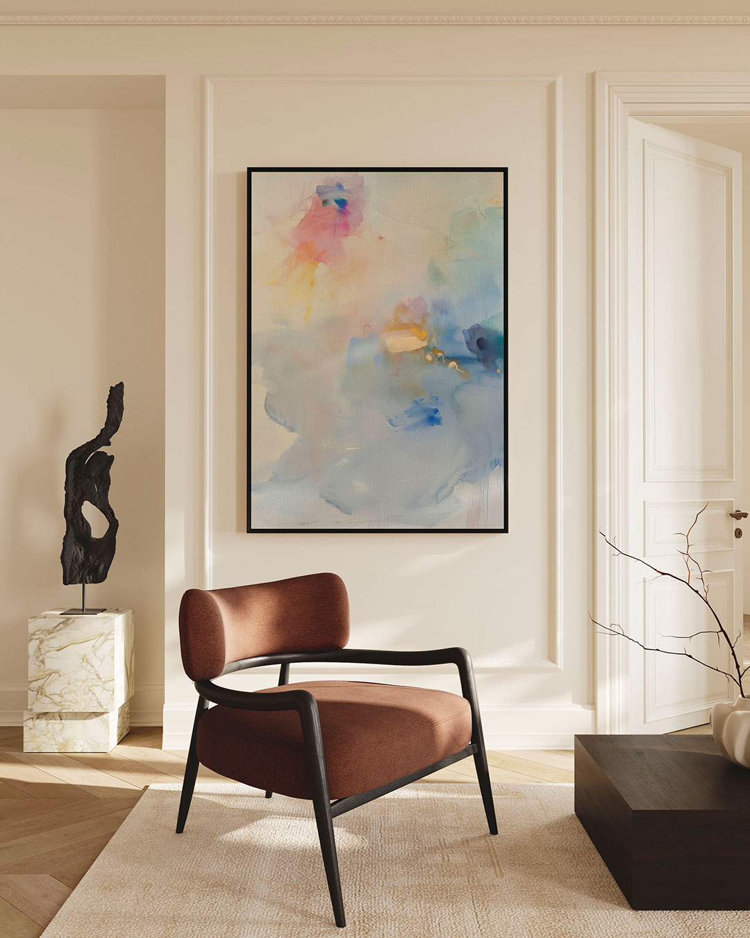 Kleurrijke vegen Kunstwerk